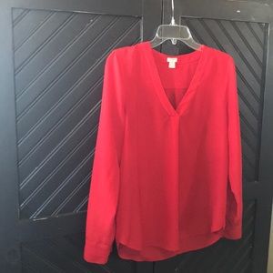 J. Crew top Red